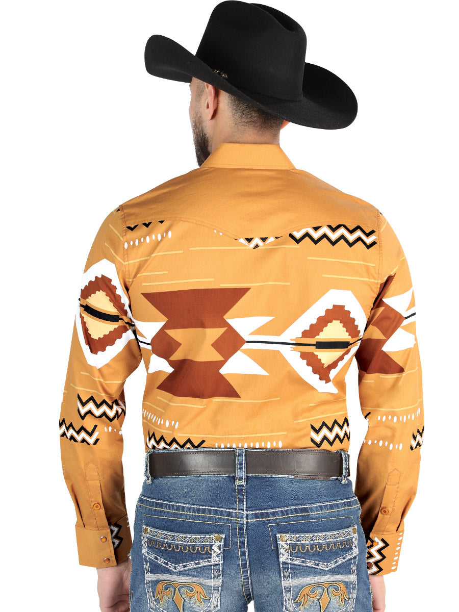 Camisa Vaquera de Hombre El Señor de los Cielos Manga Larga Broche Casual en 97% Algodón 3% Lycra 44499
