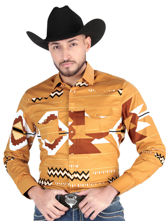 Camisa Vaquera de Hombre El Señor de los Cielos Manga Larga Broche Casual en 97% Algodón 3% Lycra 44499