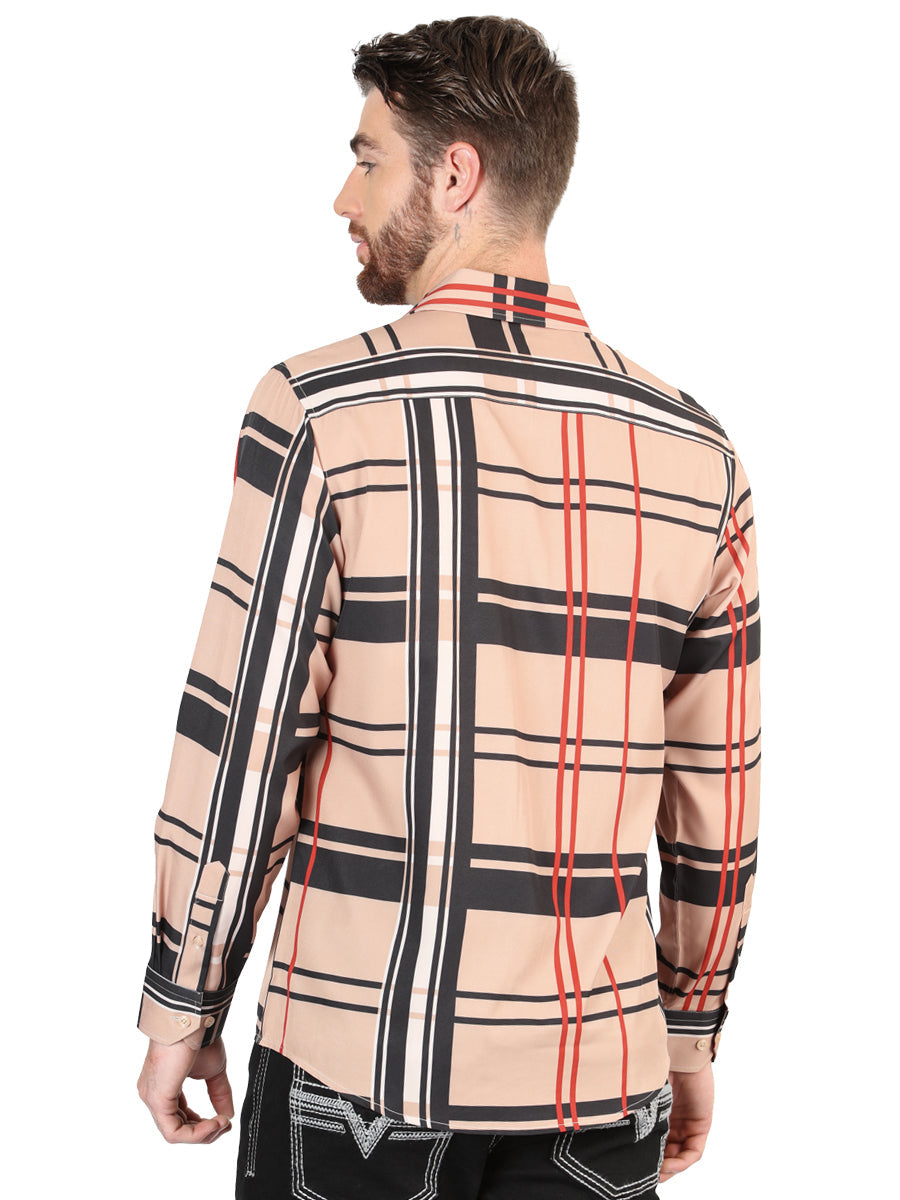 Camisa Manga Larga El General Khaki Manga Larga