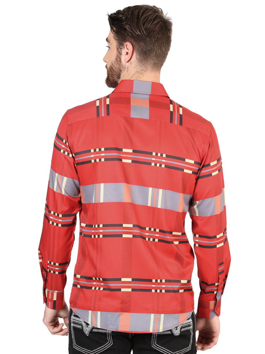 Camisa Manga Larga El General Rojo Manga Larga