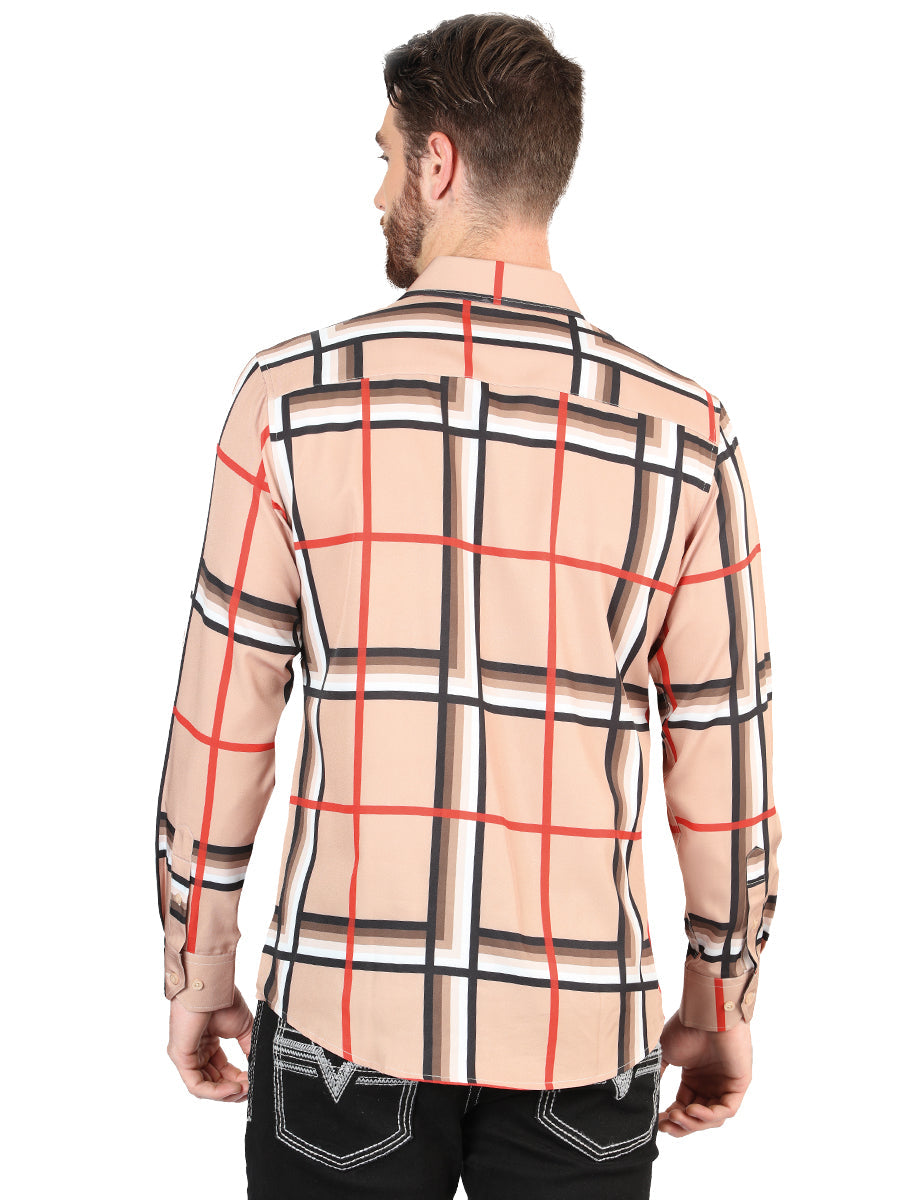 Camisa Manga Larga El General Khaki Manga Larga