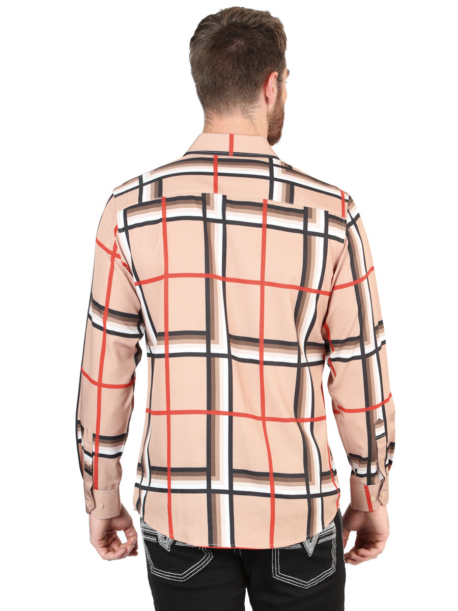Camisa Manga Larga El General Khaki Manga Larga