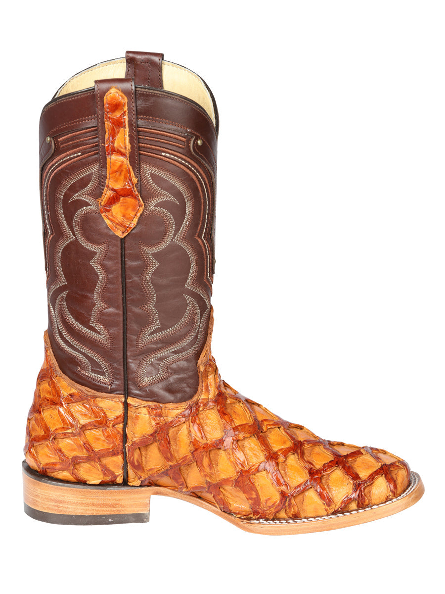 Bota Vaquera de Hombre 100 Años Rodeo en Piel Exótica Color Miel 44606