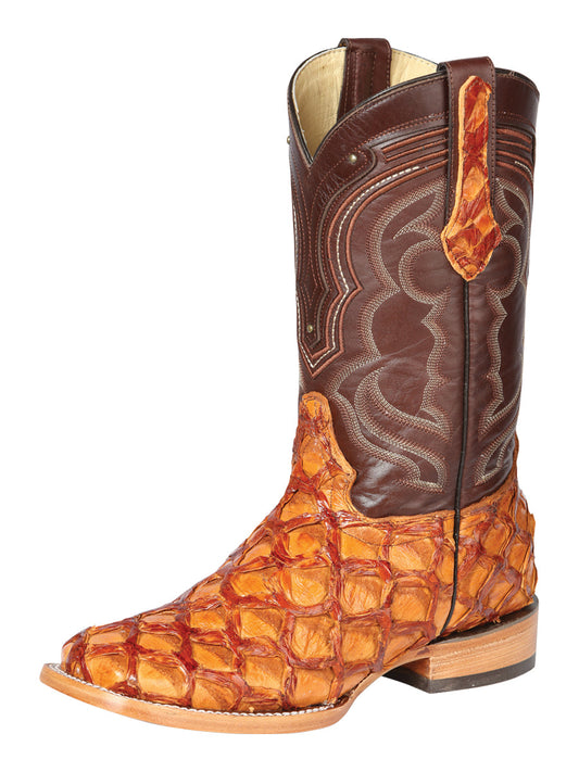 Bota Vaquera de Hombre 100 Años Rodeo en Piel Exótica Color Miel 44606