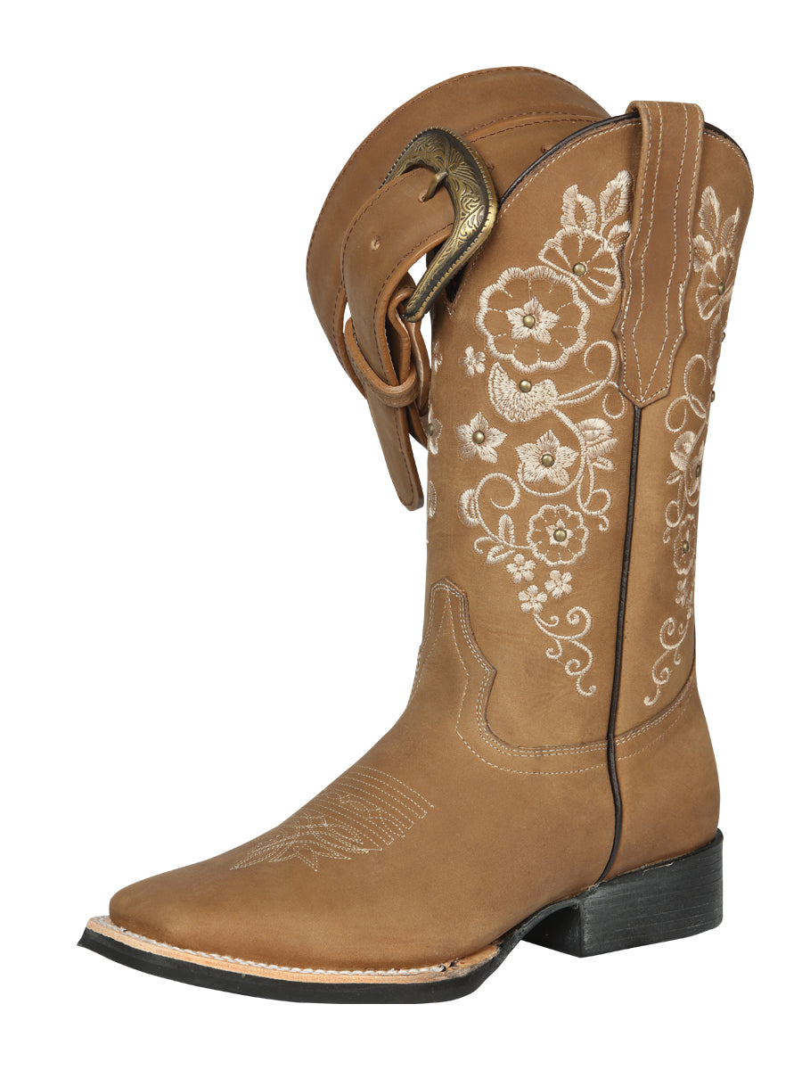 Bota Vaquera Rodeo El General Piel Crazy para Dama - Modelo 44643