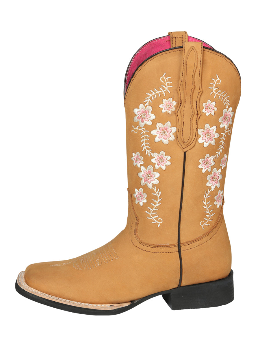 Bota Vaquera Rodeo El General Piel Nobuk para Dama - Modelo 44644