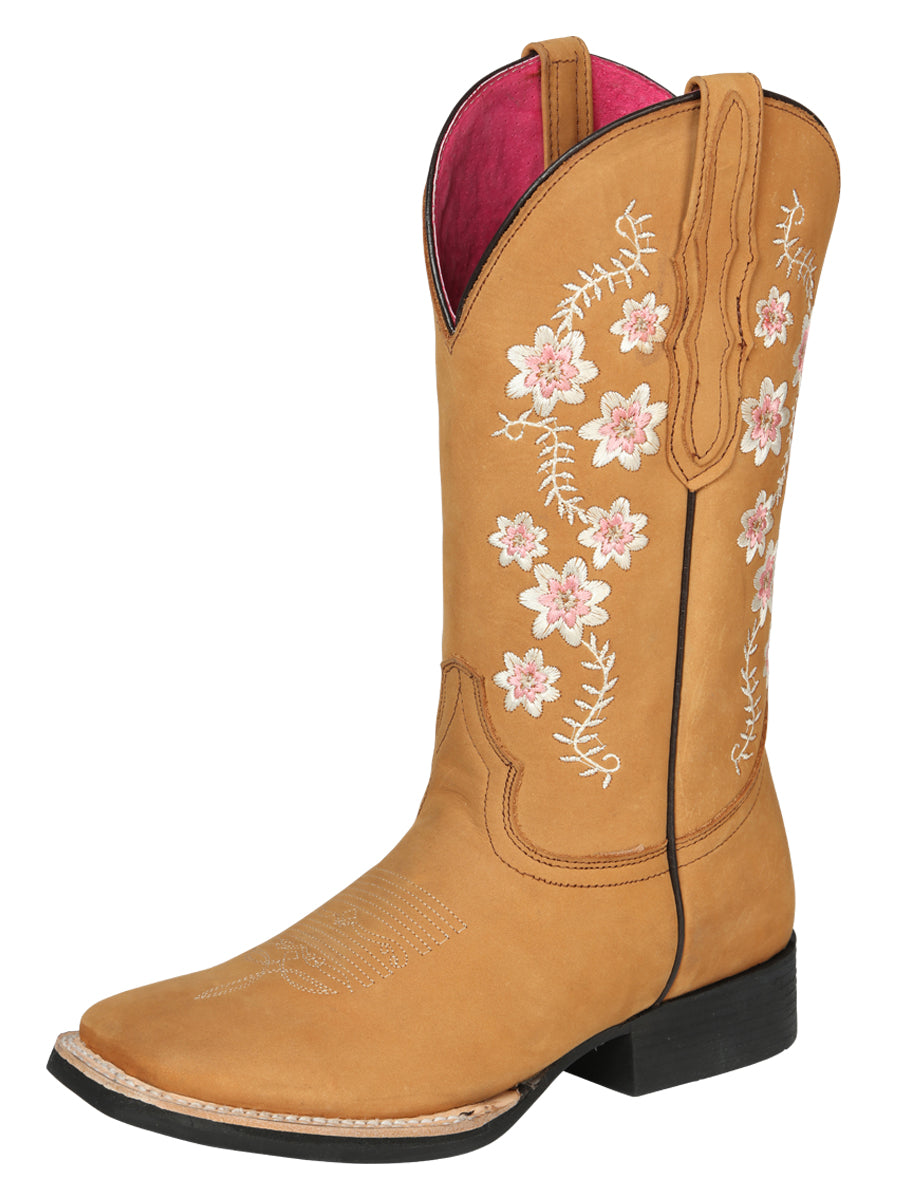 Bota Vaquera Rodeo El General Piel Nobuk para Dama - Modelo 44644
