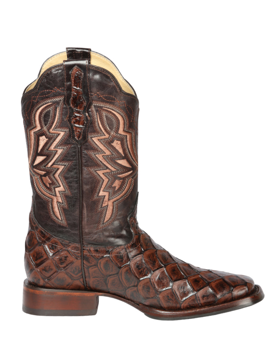Bota Vaquera de Hombre El General Rodeo en Piel Color Café 44664