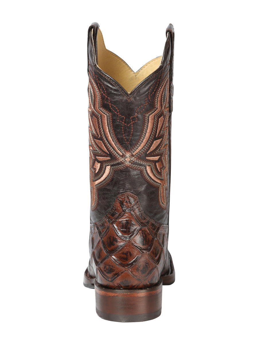 Bota Vaquera de Hombre El General Rodeo en Piel Color Café 44664