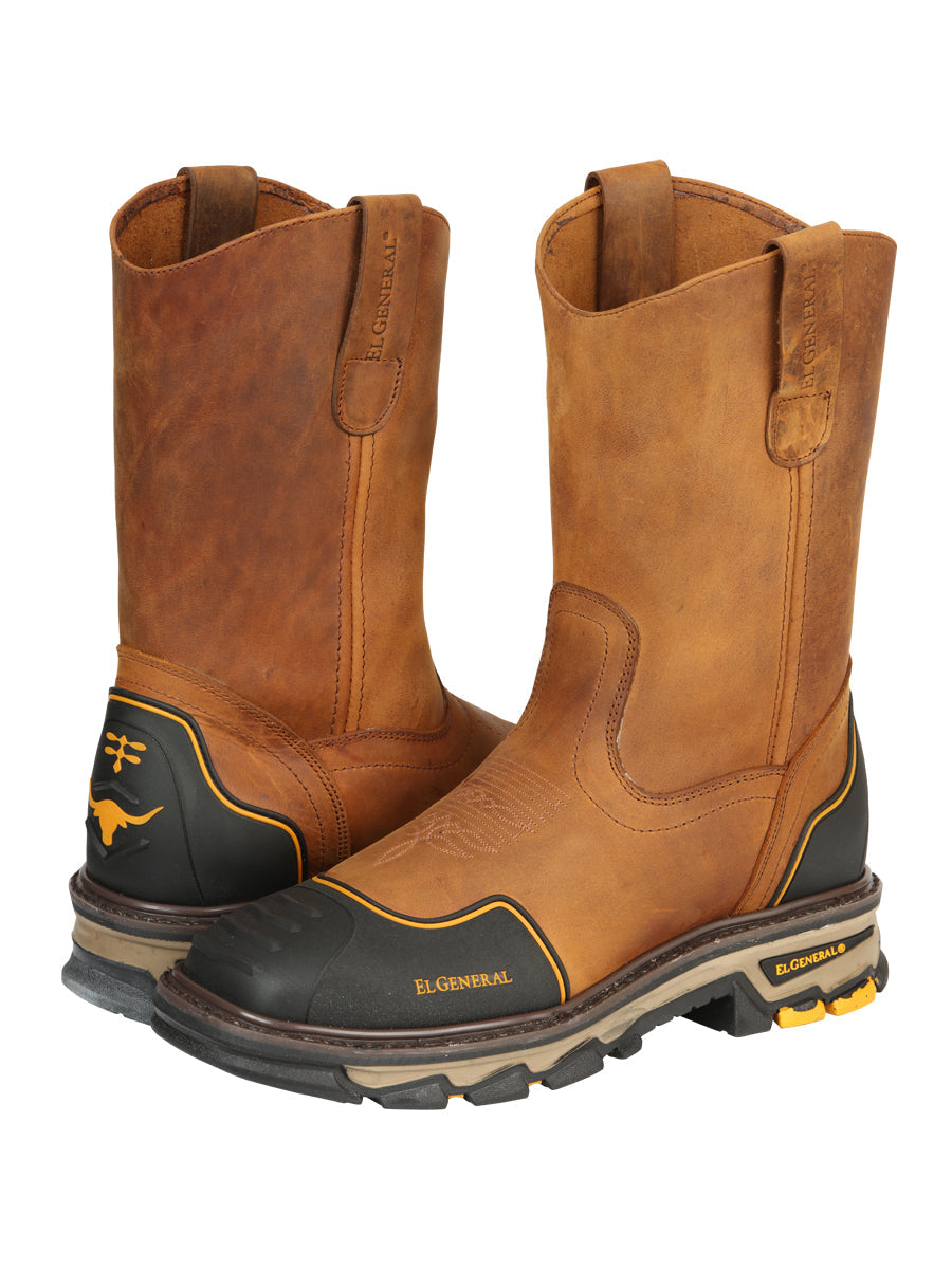 Bota de Trabajo El General Piel Crazy para Hombre - Modelo 44689