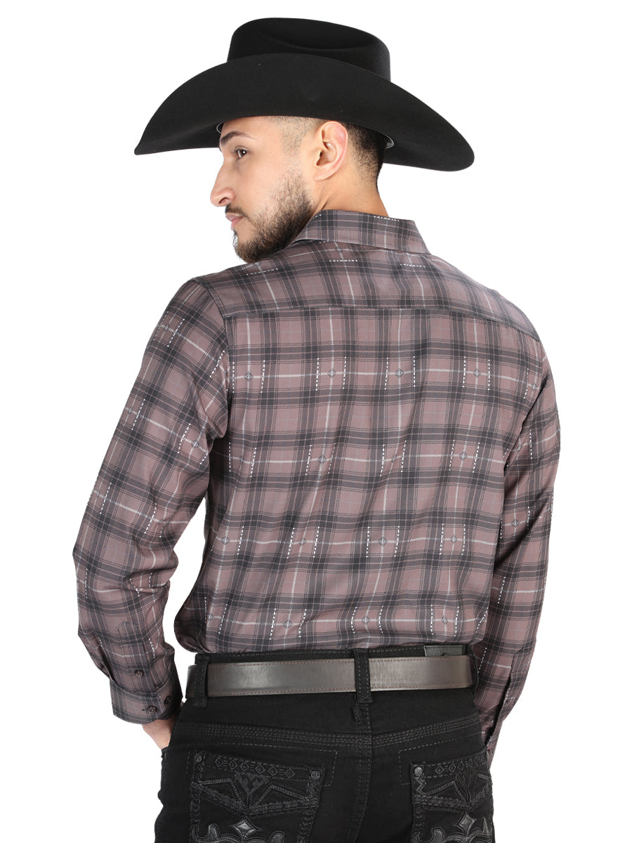 Camisa Manga Larga El General Casual Manga Larga Mocha/Olive