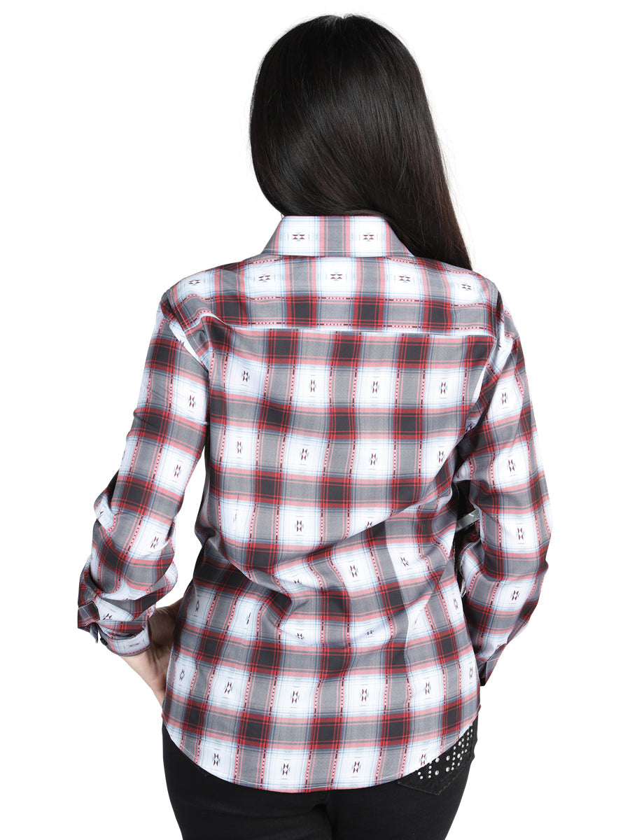 Camisa Manga Larga El General Manga Larga Rojo/Negro