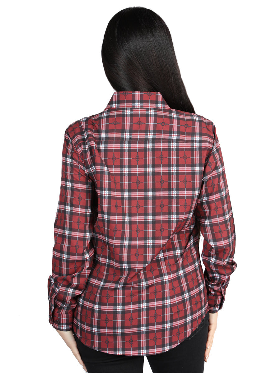 el General - Casual Long - Sleeve Camisa - Rojo/negro 44727