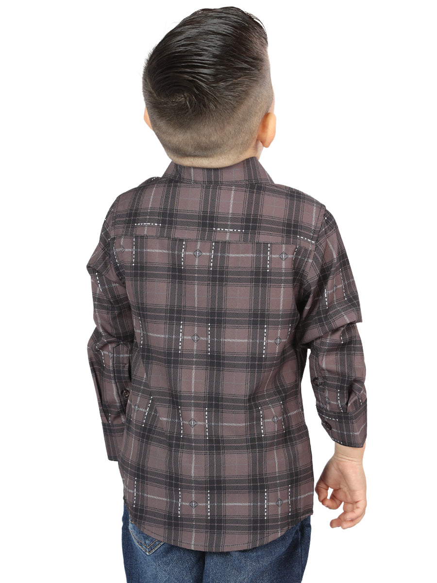 Camisa Manga Larga El General Moka/Olive Manga Larga