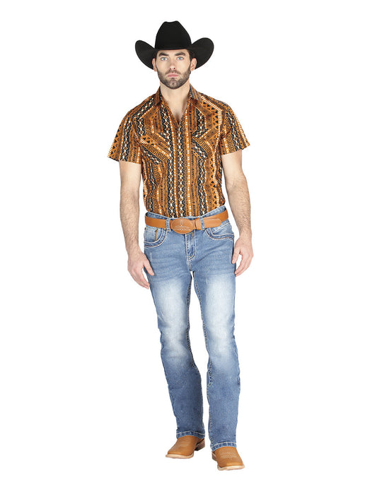 Pantalón de Mezclilla de Hombre Centenario ZD-1002 en Mezclilla Color Azul Claro 44836
