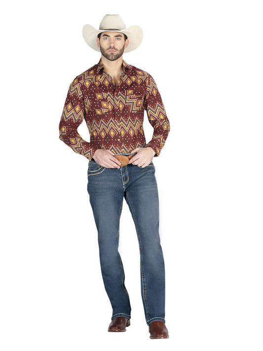 Pantalón de Mezclilla de Hombre Centenario ZD-1008 en Mezclilla Color Azul 44841