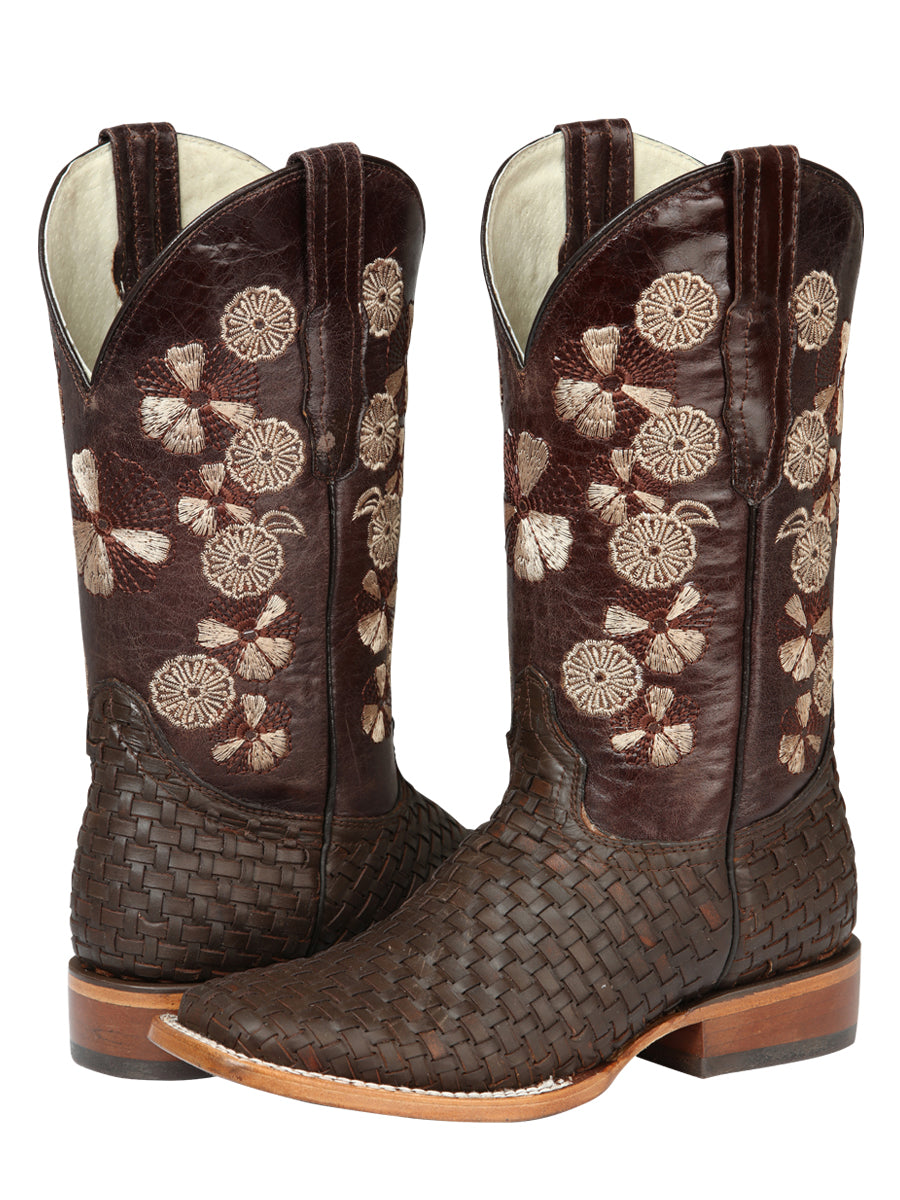 Bota Vaquera Rodeo Mujer El General Piel Bovino Petatillo/Crazy Café - Modelo 44855