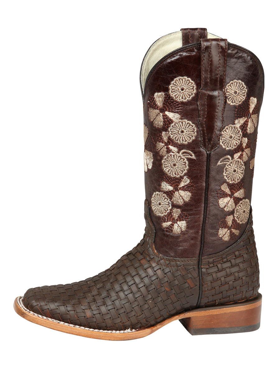 Bota Vaquera Rodeo Mujer El General Piel Bovino Petatillo/Crazy Café - Modelo 44855