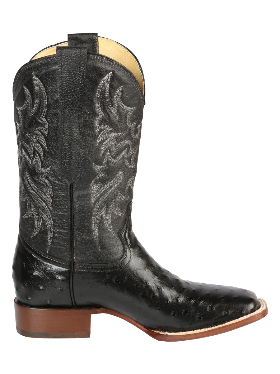 Bota Vaquera de Hombre El Señor de los Cielos Rodeo en Piel Color Negro 44935