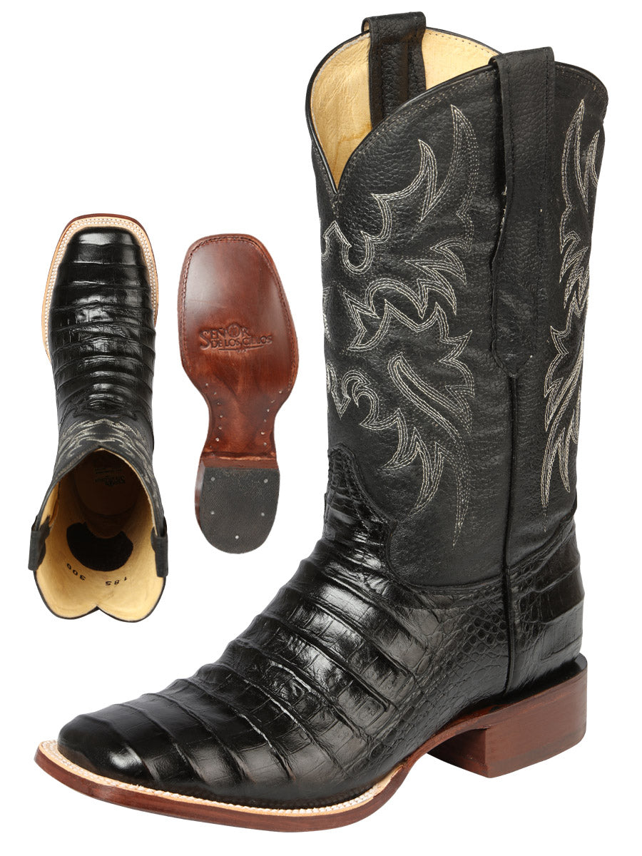 Bota Vaquera de Hombre El Señor de los Cielos Rodeo en Piel Color Negro 44938