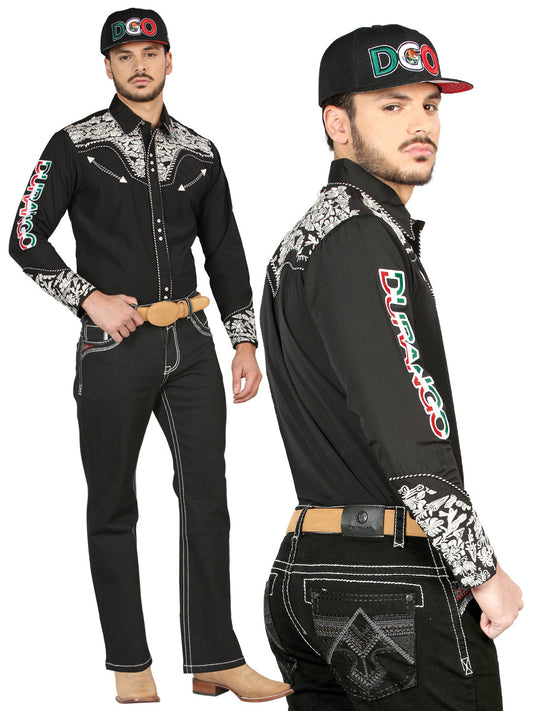 Pantalón de Mezclilla de Hombre Centenario Bootcut en Mezclilla Color Negro 44964