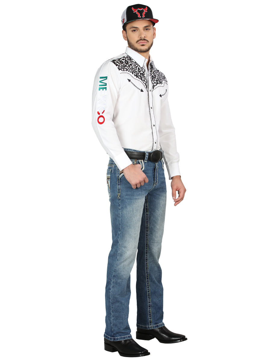 Centenario Bootcut Mezclilla PantalóN De Mezclilla Mediano Azul
