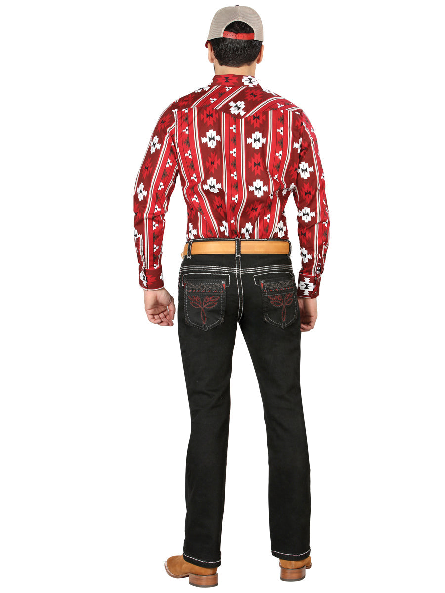 Pantalón de Mezclilla de Hombre Centenario Bootcut en Mezclilla Color Negro 44968