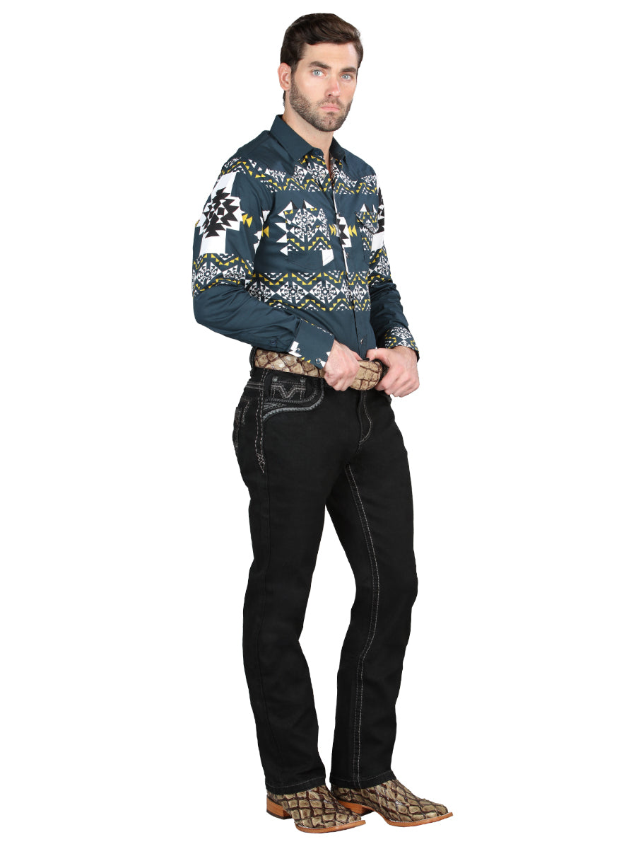Pantalon Centenario EC M005 Mezclilla NEGRO