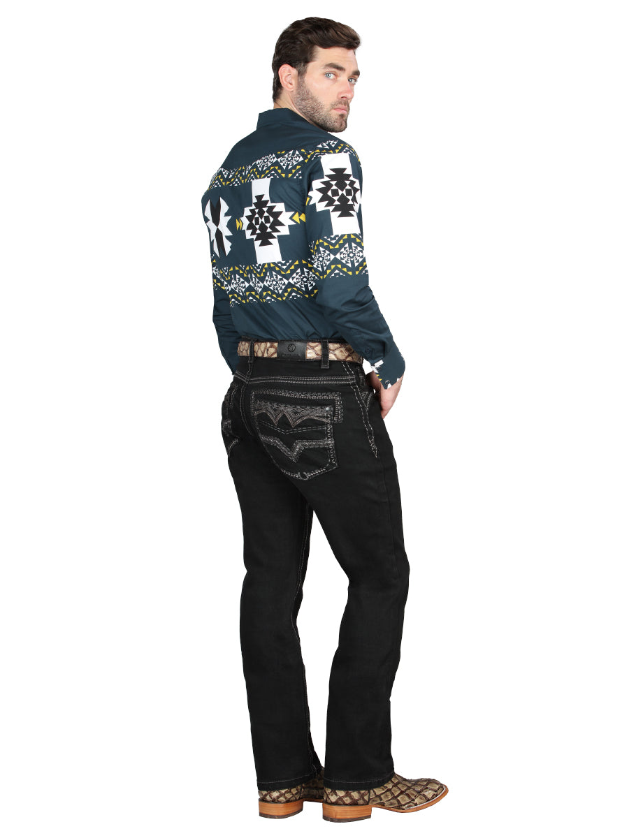 Pantalon Centenario EC M005 Mezclilla NEGRO