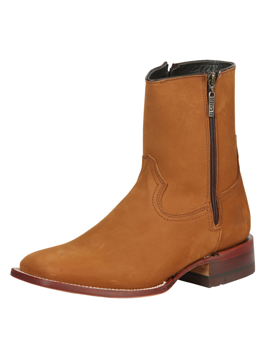 Botín Vaquero El General Piel Nobuk para Hombre - Modelo 45215