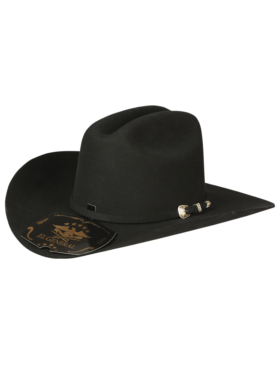 Sombrero El General 50X Sinaloa Lana Vaquero Sombrero Negro