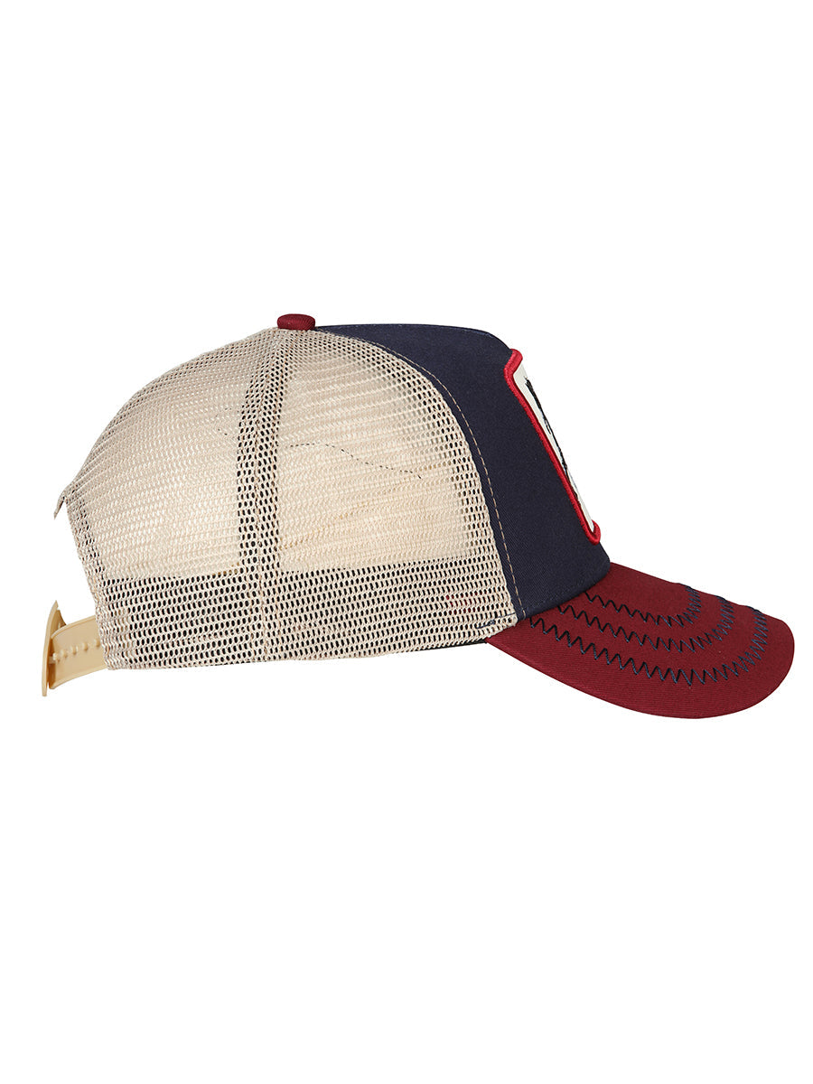 Sombrero Vaquero de Hombre El General en Tela Color Negro/Rojo/Blanco 45251