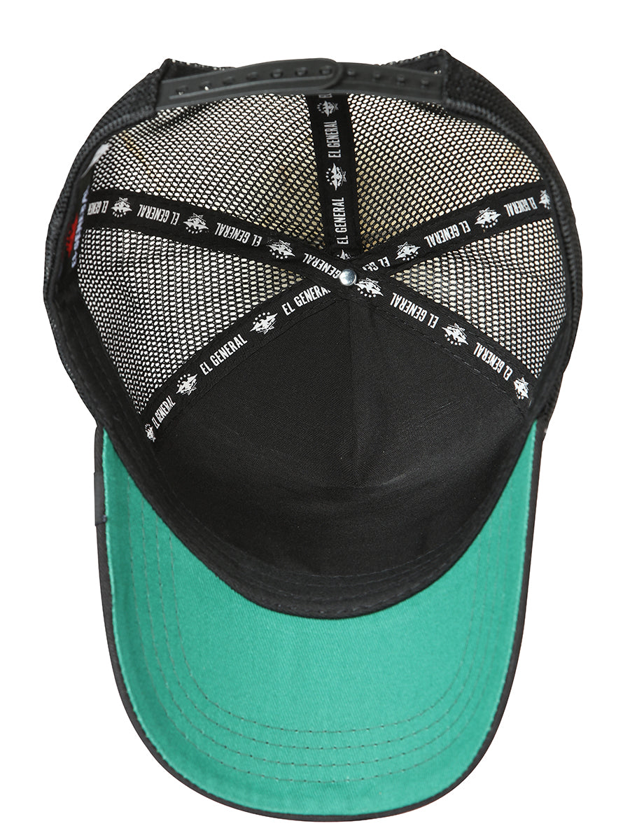 Sombrero Vaquero de Hombre El General en Tela Color Blanco/Negro 45254