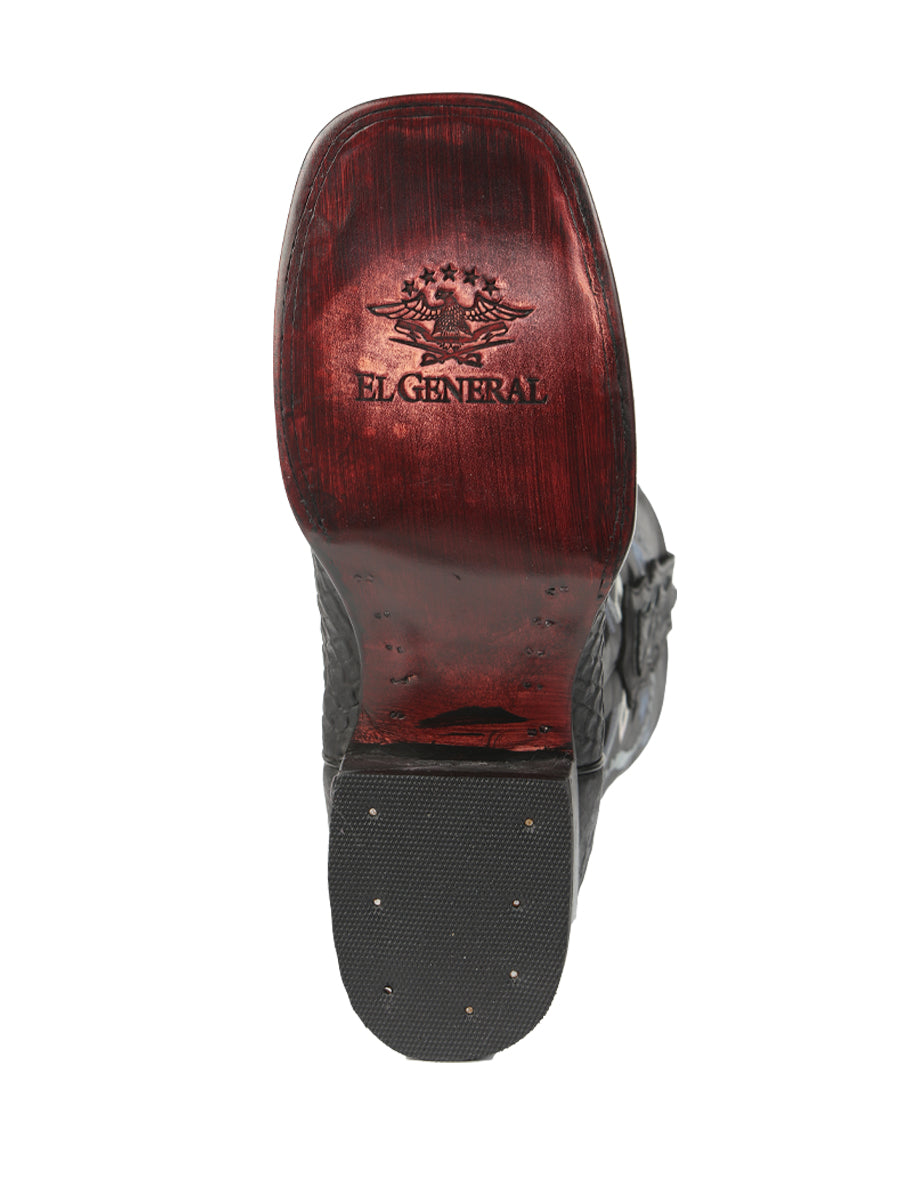 Bota Vaquera de Hombre El General Rodeo en Piel Color Negro 45398