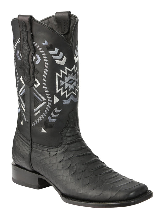 Bota Vaquera de Hombre El General Rodeo en Piel Color Negro 45398