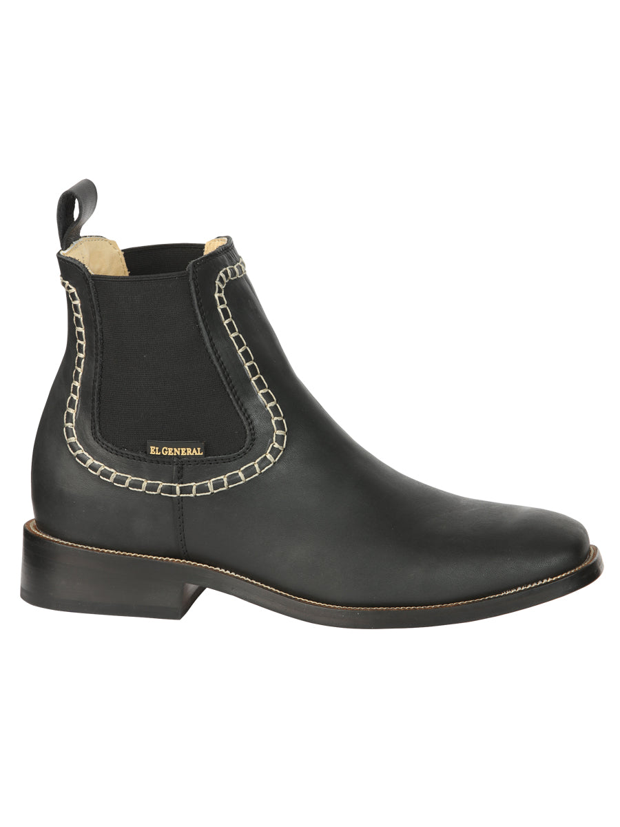 Botín Vaquero de Hombre El General Tobillo en Piel Color Negro 45420