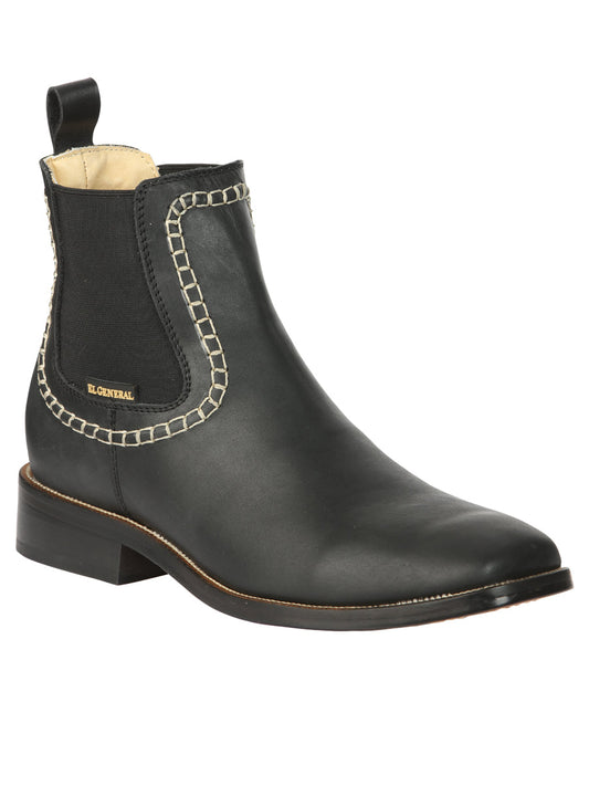 Botín Vaquero de Hombre El General Tobillo en Piel Color Negro 45420