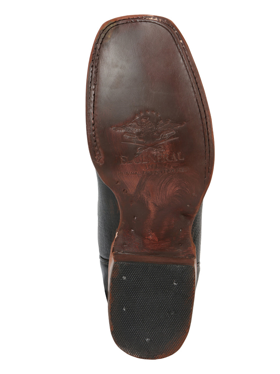 Bota Vaquera de Hombre El General Rodeo en Piel Color Negro 45433