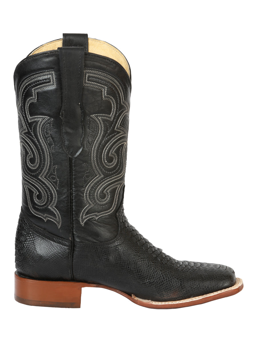 Bota Vaquera de Hombre El General Rodeo en Piel Color Negro 45433