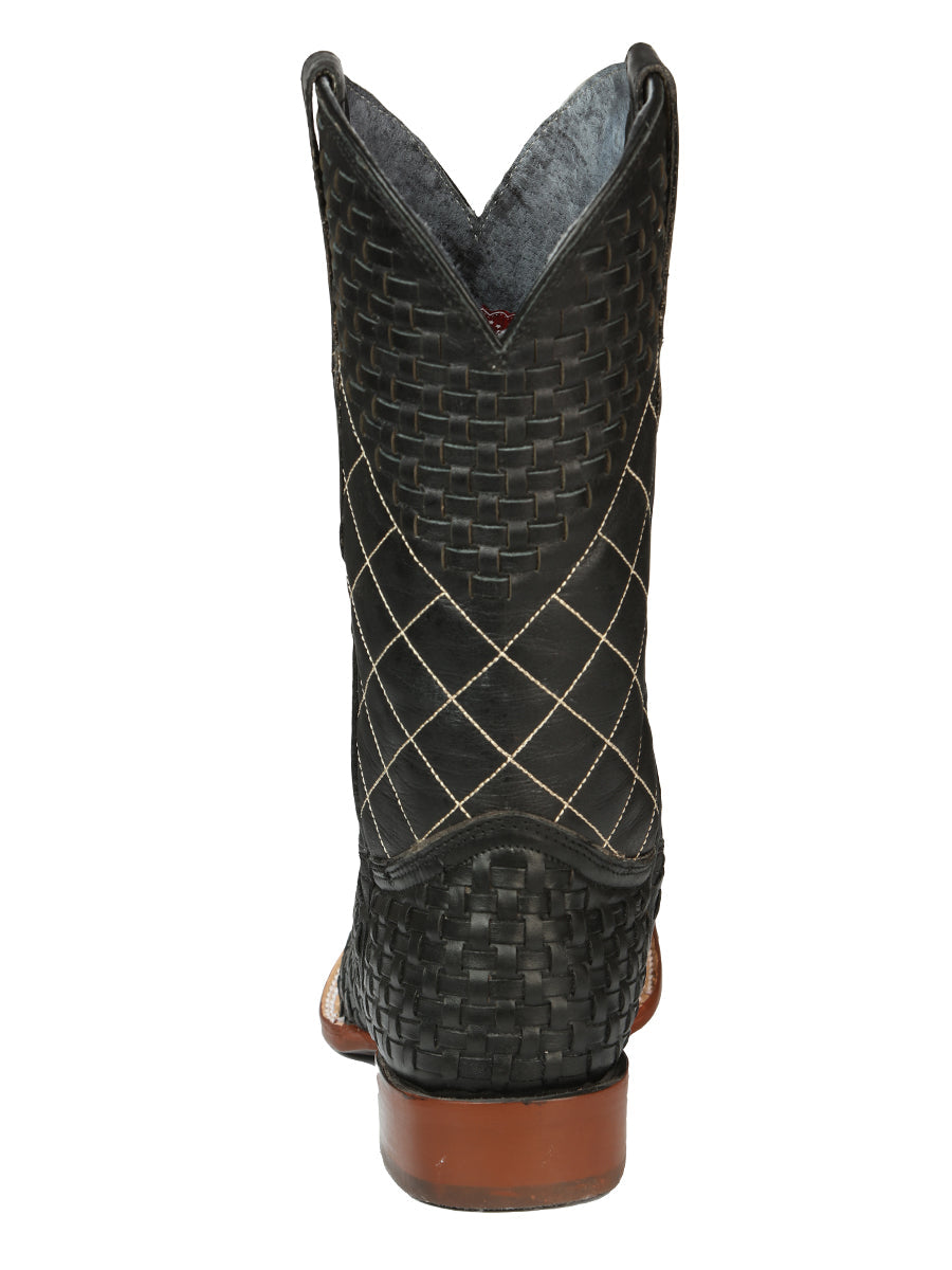 Bota Vaquera de Hombre El General Rodeo en Piel Color Negro 45438