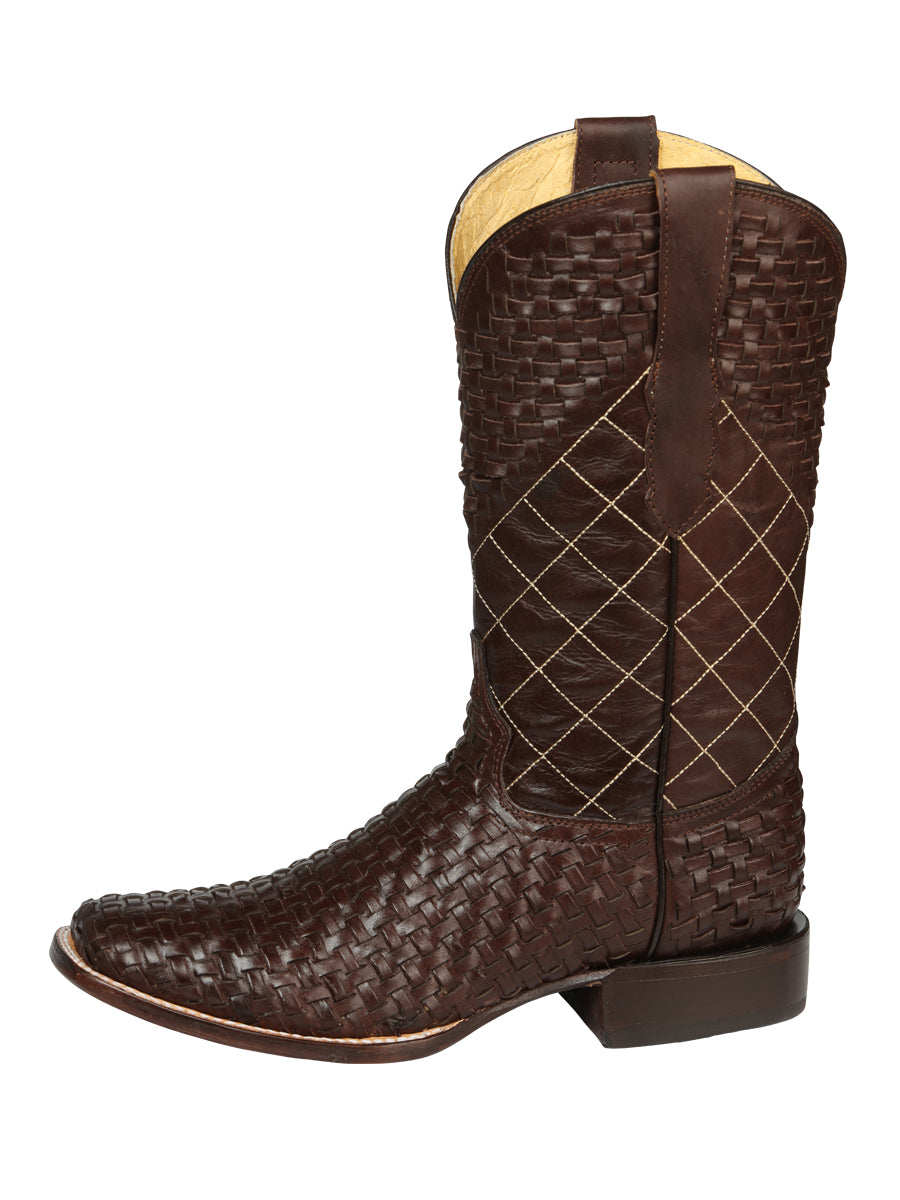 Bota Vaquera de Hombre El General Rodeo en Piel Color Café 45440