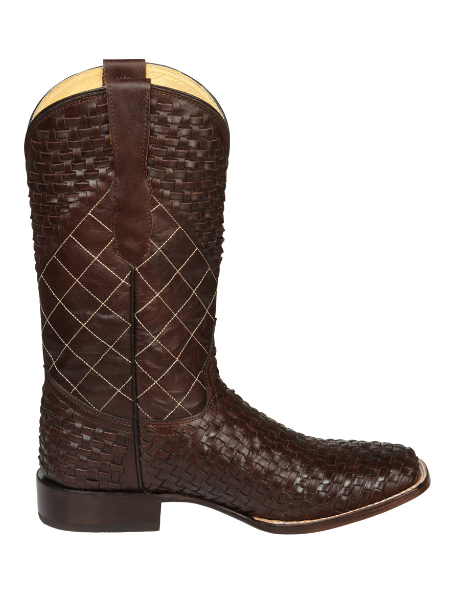Bota Vaquera de Hombre El General Rodeo en Piel Color Café 45440