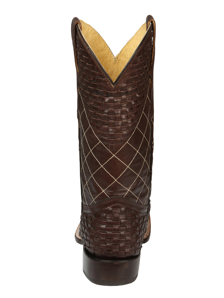 Bota Vaquera de Hombre El General Rodeo en Piel Color Café 45440
