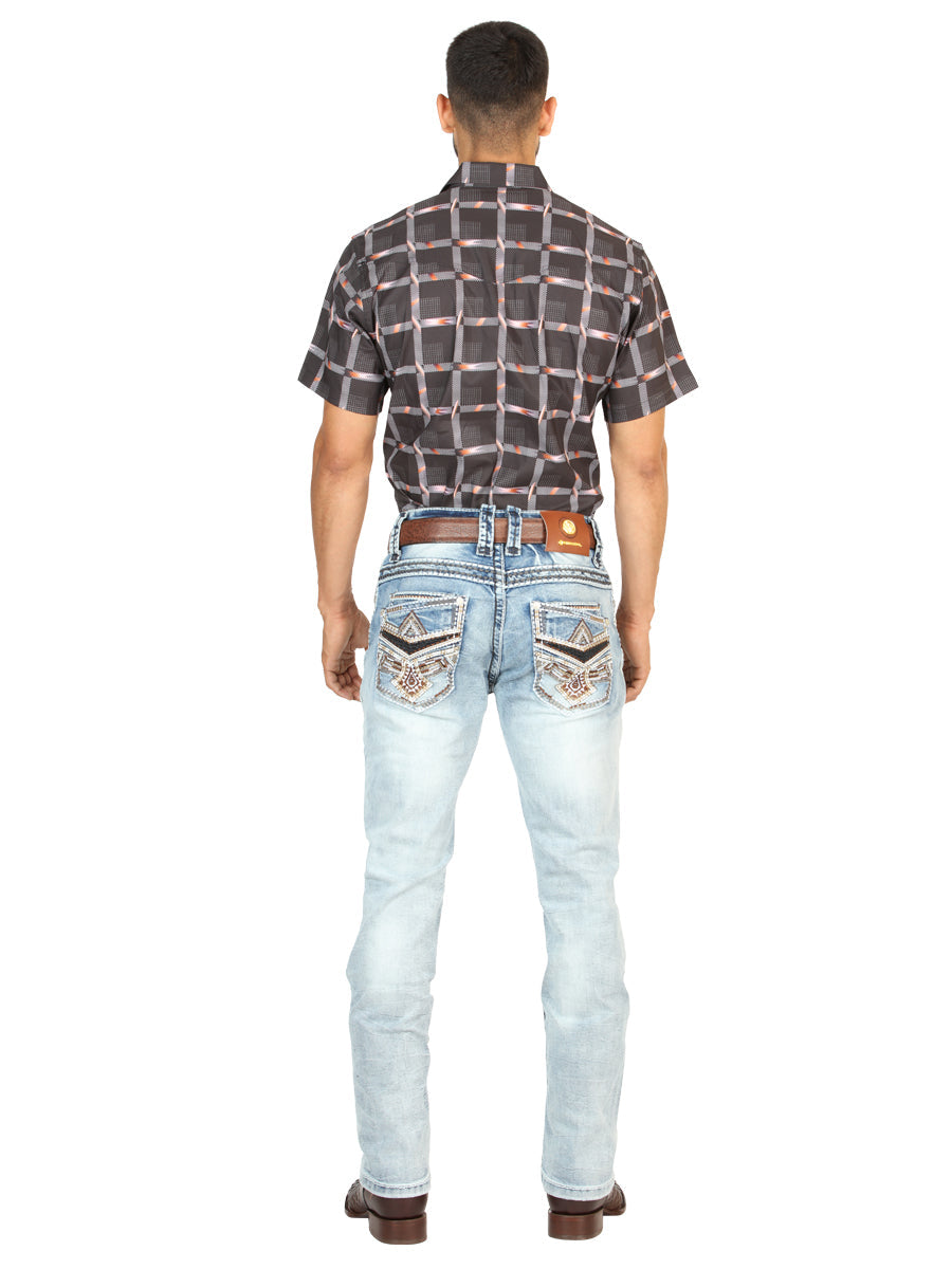 Pantalón de Mezclilla de Hombre Centenario en Mezclilla Color Azul 45533