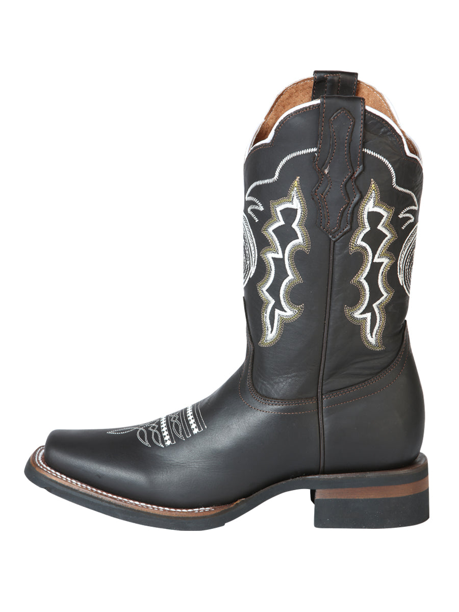 Bota Vaquera de Hombre El General Rodeo en Piel Crazy Color Chocolate 51114
