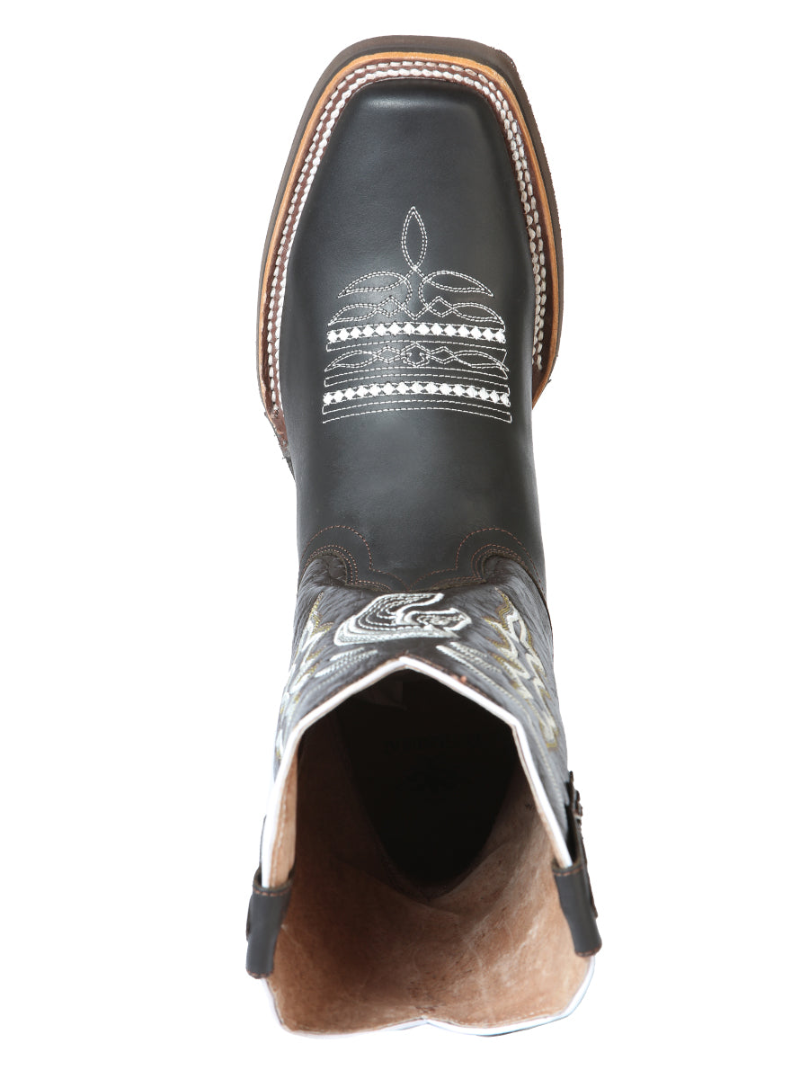 Bota Vaquera de Hombre El General Rodeo en Piel Crazy Color Chocolate 51118
