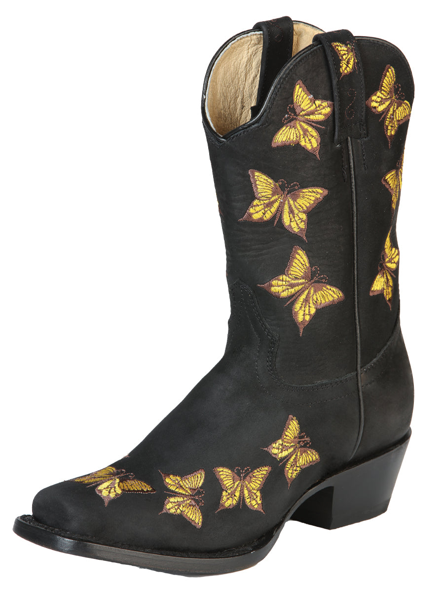 Bota Rodeo Dama El General Nobuck Negro - Modelo 51220
