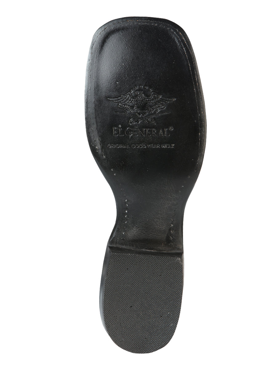 Bota Vaquera de Hombre El General Rodeo en Piel Color Negro 51240