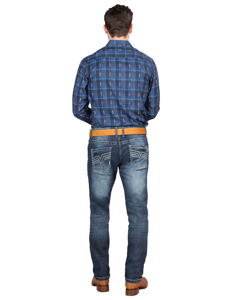 Pantalón de Mezclilla de Hombre El General en Mezclilla Color Azul Marino 126631