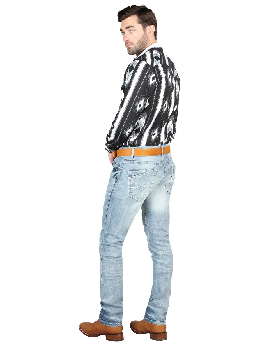 el Norteño Light Azul Skinny Stretch Pantalón 126632